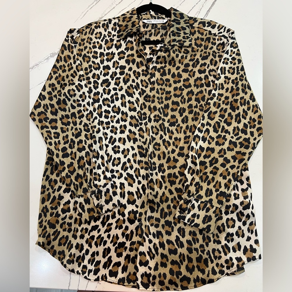 Zara- Animal Print shirt
